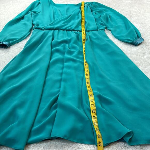 Ursula of Switzerland seafoam green mother of the bride chiffon midi dress 15 16 - Picture 4 of 11